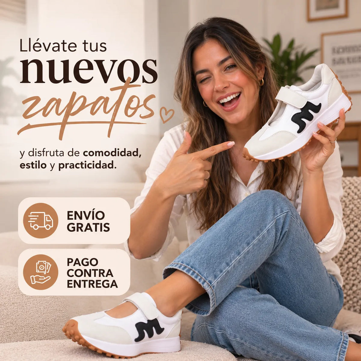 Tennis deportivos Max comfort correa ajustable