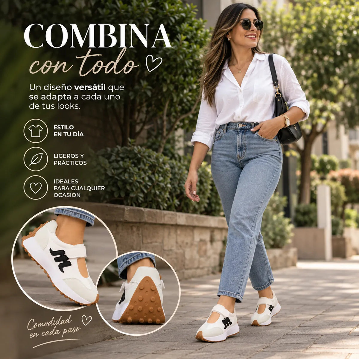 Tennis deportivos Max comfort correa ajustable