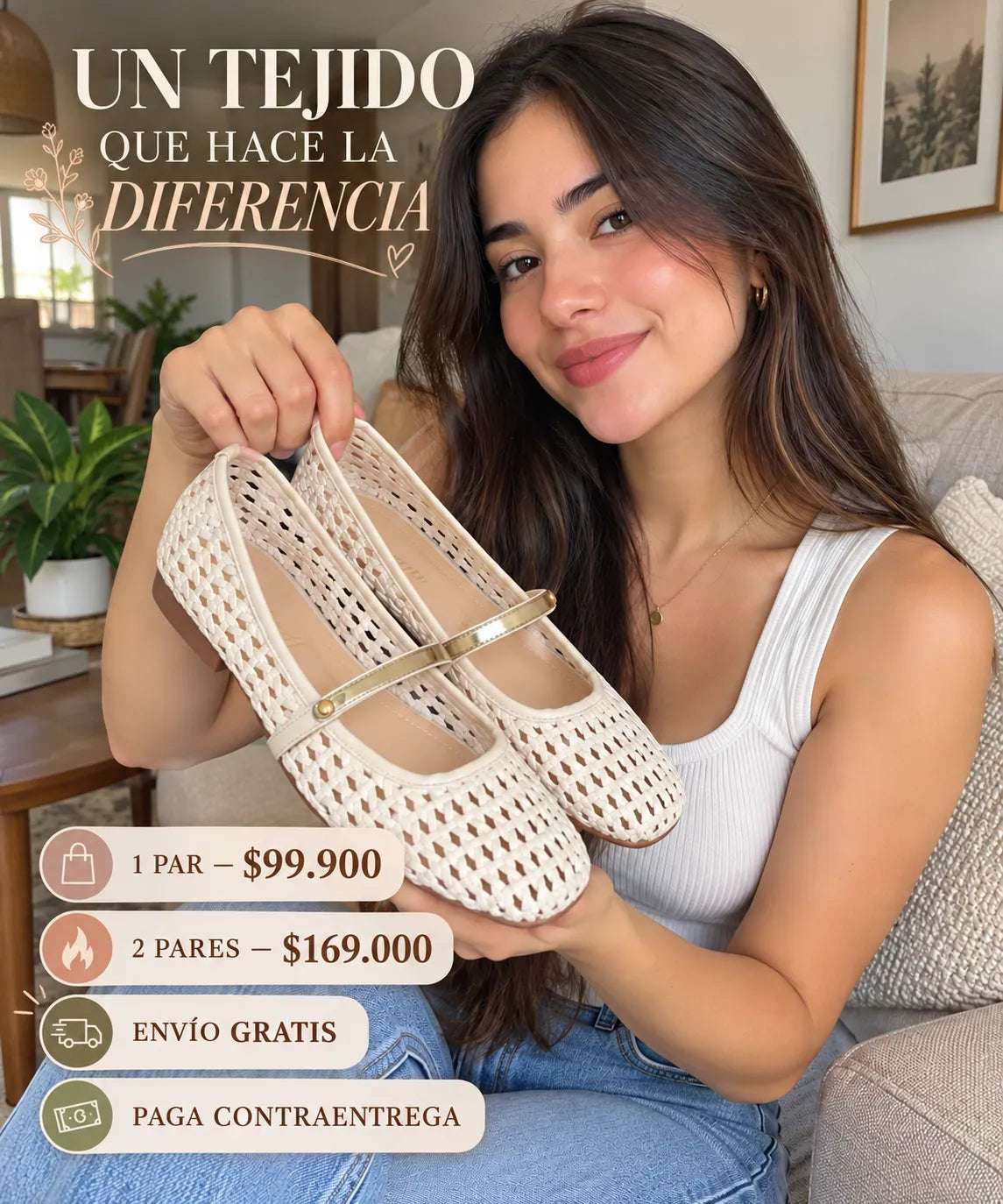 Baletas Fresh Textura tejida